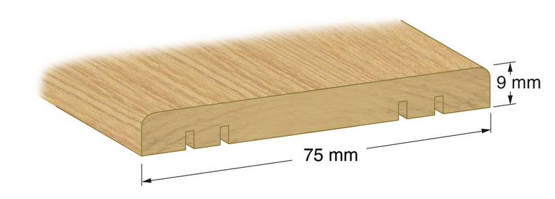 TRÖSKEL DURI 9X75MM EK 1M NR 114 LACKAD