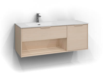 TVÄTTSTÄLLSSKÅP SVEDBERGS EPOS RELIEF ASK 1+1L ÖPPEN INTHT 120X45,3X45CM VÄ