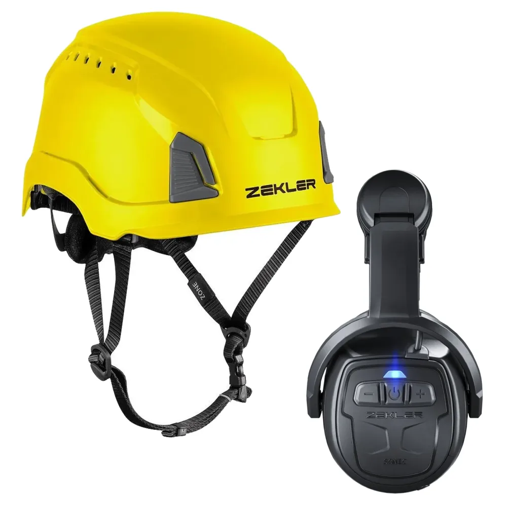 Zekler Sonic 530H + Zone Mips Hörselskyddspaket med skyddshjälm Gul hjälm - Bild 2