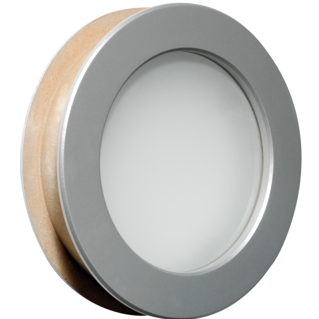 DÖRRFÖNSTER LUNDBERGS ORUST230 SIL FR/KL, KLART/FROSTAT GLAS DIAM230MM