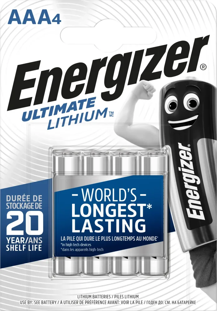 Energizer Ultimate Lithium Litiumbatteri AA, 1,5 V, 4-pack AA