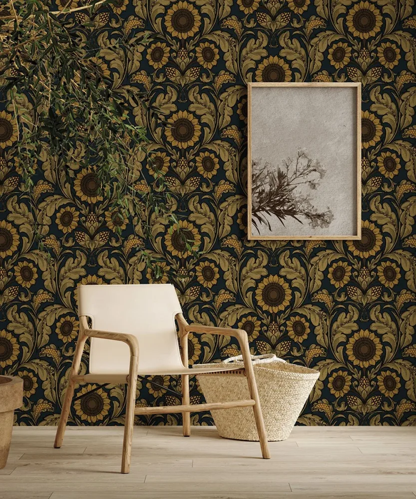 Galerie Wallcoverings Off the Wall LB25147 Tapet Sunnyside Up Gul/svart