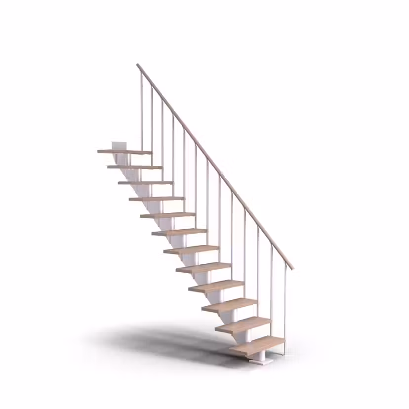 Spartrappa Dolle Hamburg Ek Vit Oljad Rak Classic II Vit, LxB: 2420x790 mm