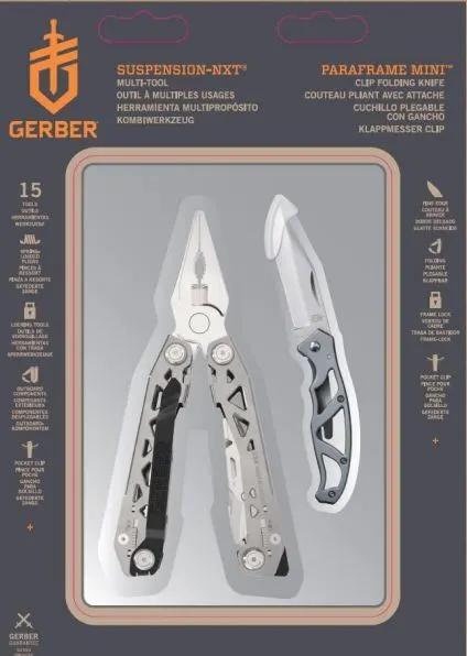 Gerber Suspension Nxt & Mini Paraframe Multiverktyg ink fickkniv