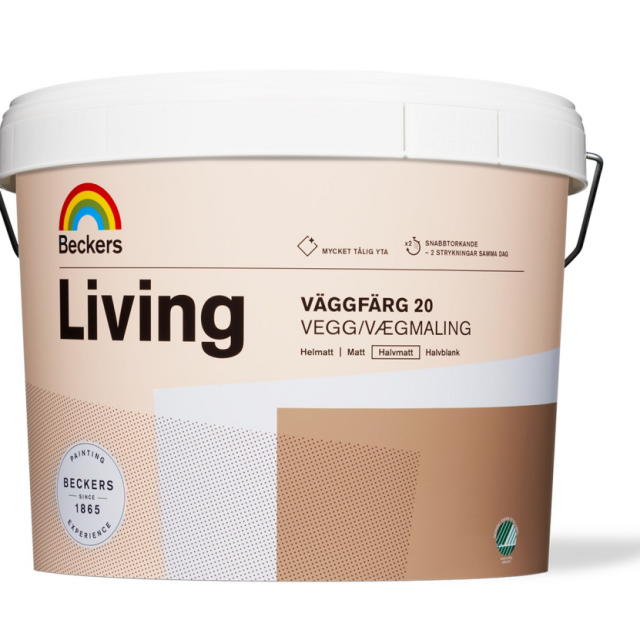 VÄGGFÄRG BECKERS LIVING 20 VIT/A 9L