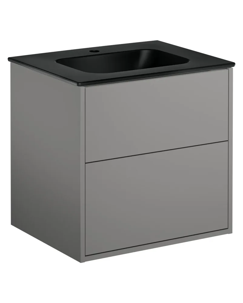 Gustavsberg Artic GB71ACVU10TM381 Kommodpaket vit/mattsvart, 100 cm, 1 blandarhål Vit/mattsvart - Bild 2