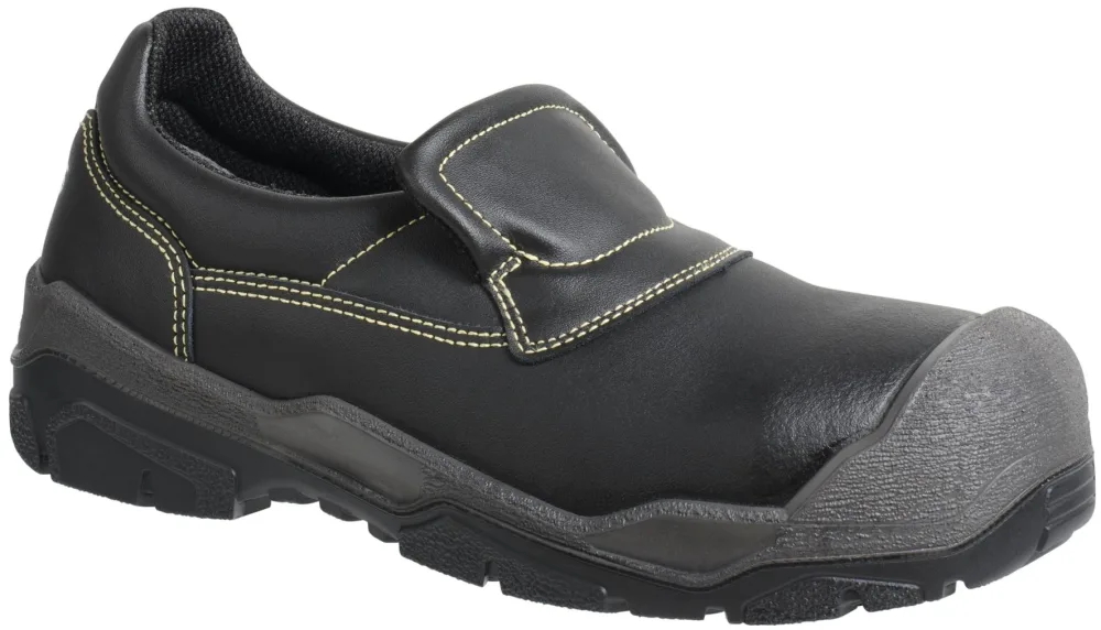 Jalas 1550 Low Skyddssko S2, svart, läder, utan snörning 46
