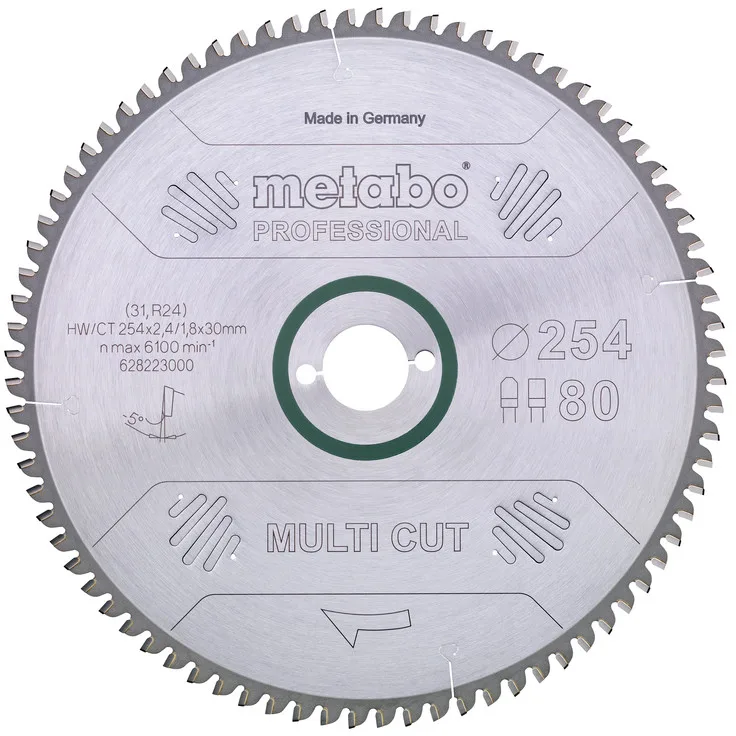 Metabo 628093000 Sågklinga 254x30mm, 80T