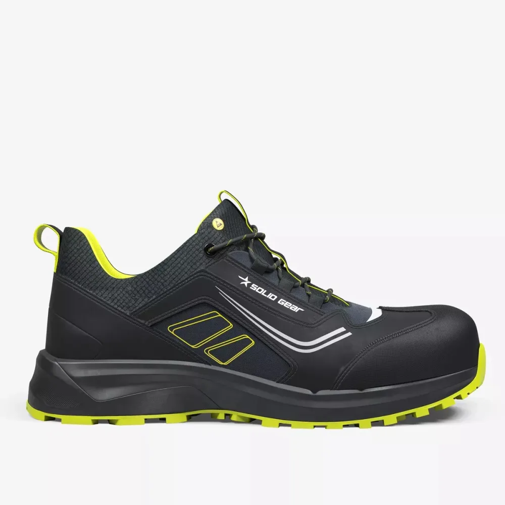 Solid Gear Adapt Low Skyddssko S3L, ESD, svart/gul 44