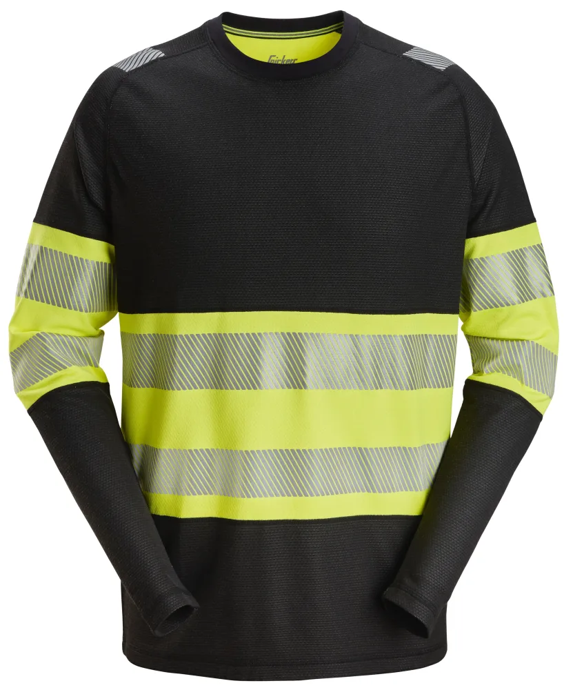 Snickers Workwear 2430 T-shirt varsel, svart/gul XS