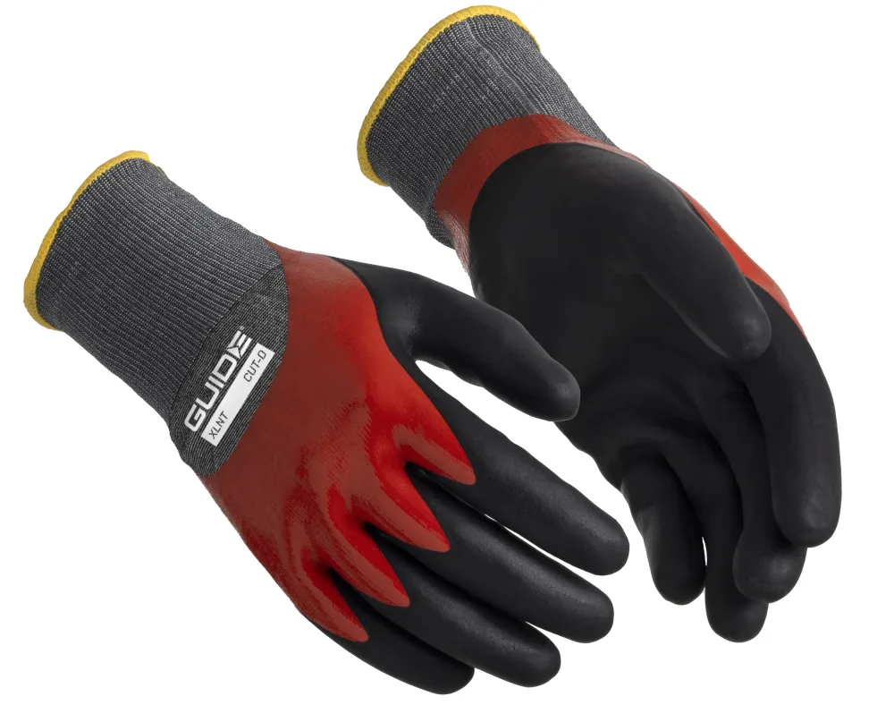 Guide Gloves 9507 Handske nitrildopp, skärskydd D, oljegrepp 9