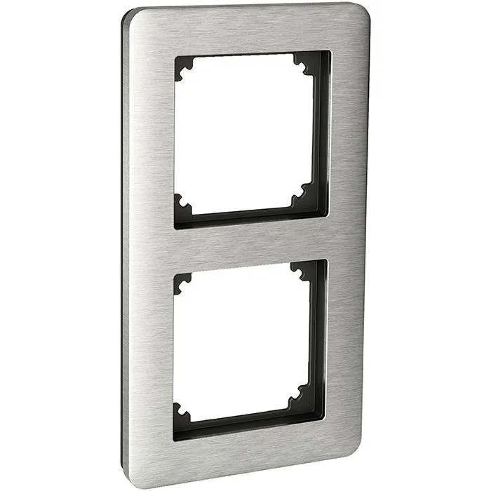 Schneider Electric Exxact Solid Kombinationsram stål 2-fack - Bild 2