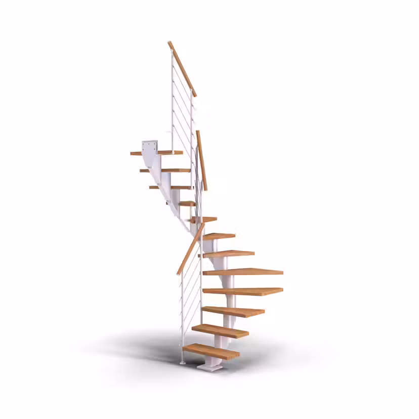 Spartrappa Dolle Frankfurt Ek Oljad 1/2 Style6 Vit, LxB: 1310x790 mm