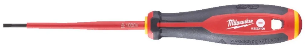 Milwaukee Tri-Lobe VDE Skruvmejsel 3-sidigt antirullhandtag SL 0,8 x 4 x 100 mm - Bild 2