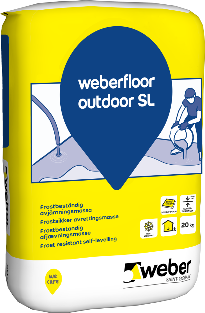 GOLVAVJÄMNING WEBER FLOOR OUTDOOR SL 20KG
