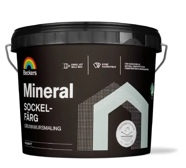 Beckers Mineral Sockelfärg helmatt Vit - Bild 2