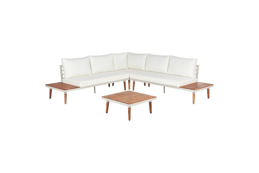 Loungegrupp Corato Vit/ljust trä