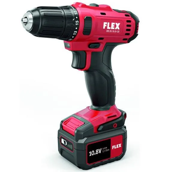 Flex DD 2G 10,8-LD Skruvdragare med 2 st 4,0 Ah batterier och laddare