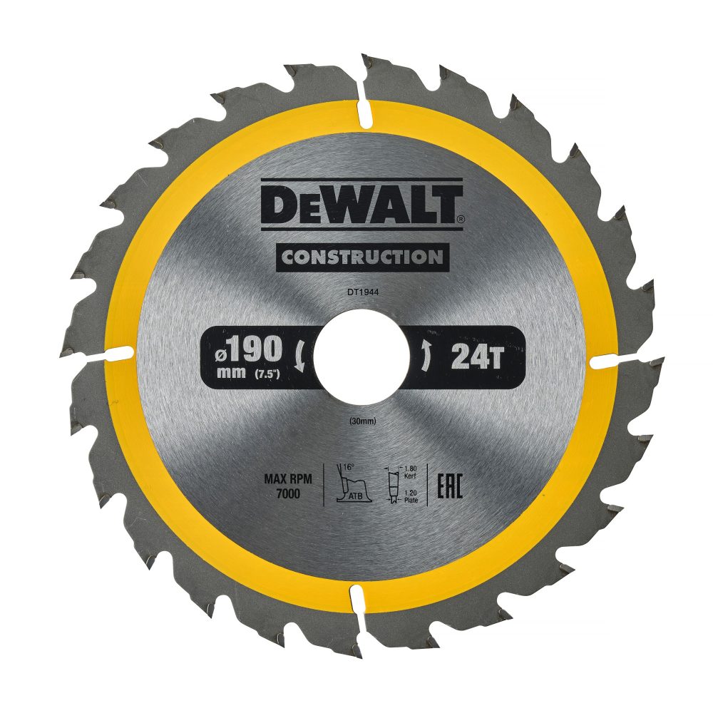 Kjøp Dewalt Sirkelsagblad for tre & komposittmaterialer, 190x30 mm, 24T, DT1944-QZ