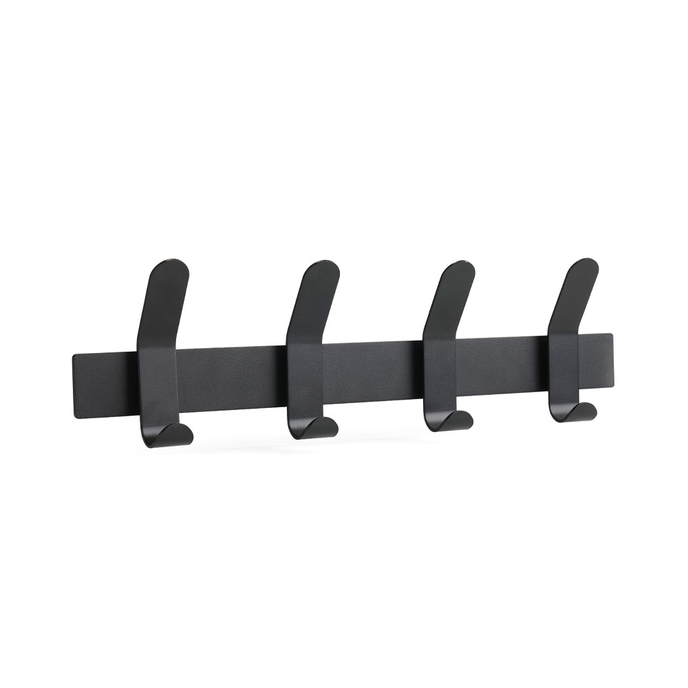 A-Rack kroklist, black, 4 krokar