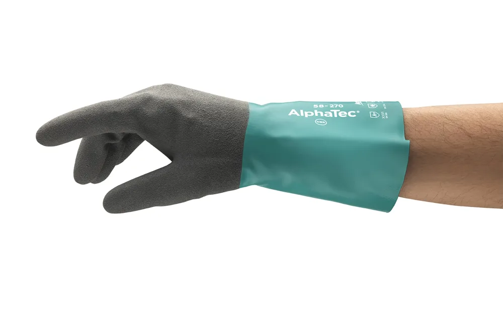 Ansell AlphaTec 58-270 Kemskyddshandske nitril, flossad 9