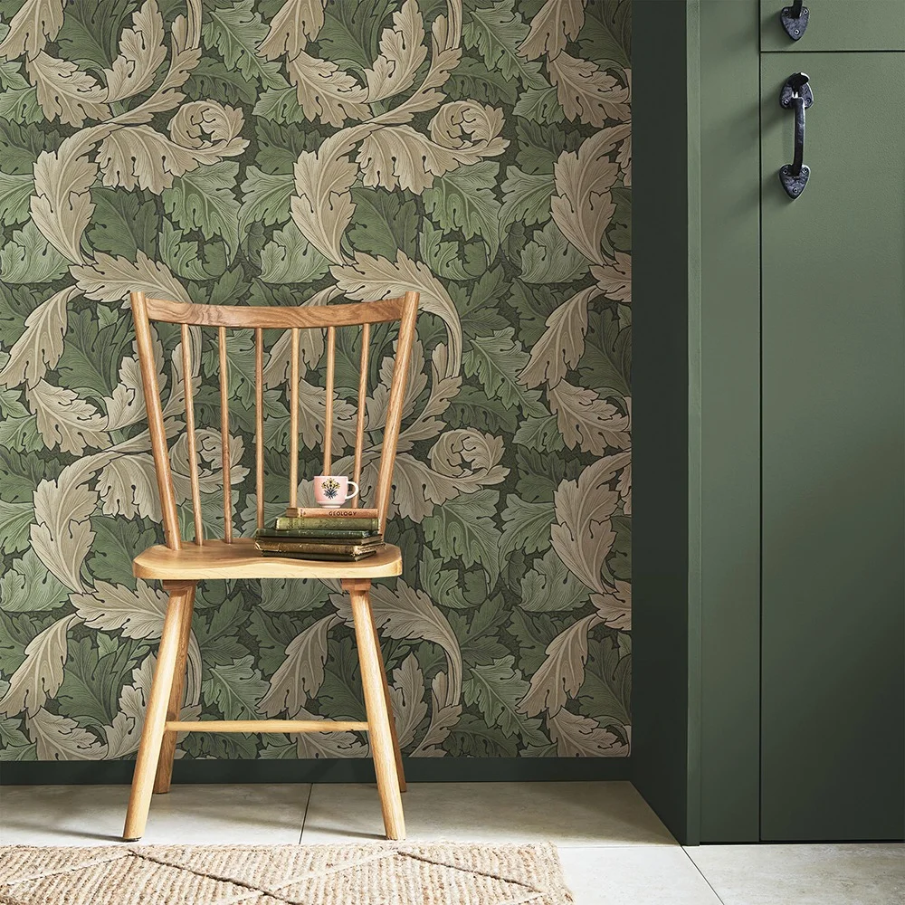 Graham & Brown William Morris At Home 124227 Tapet Acanthus Green Grön