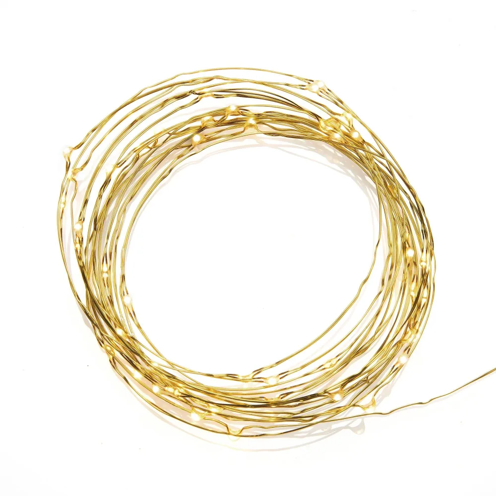 Konstsmide 6386-890 Ljusslinga 4.9 m, 50 LED, micro amber Silverfärgad kabel - Bild 2