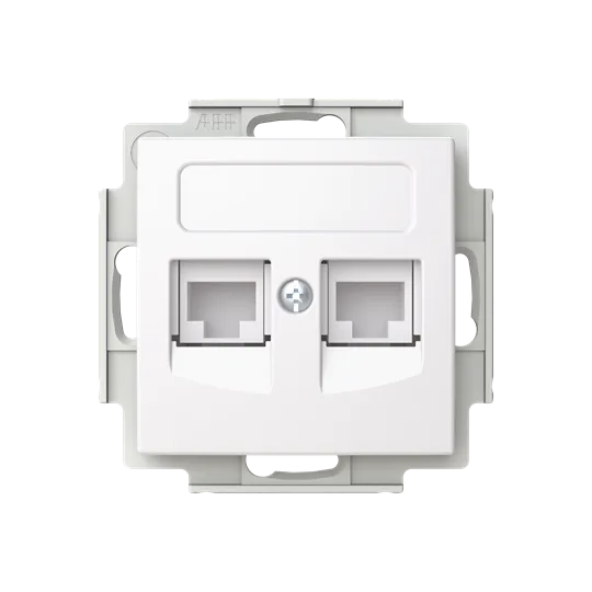 ABB Saga FOT6208-916 Datauttag med två Keystone RJ45-kontakter