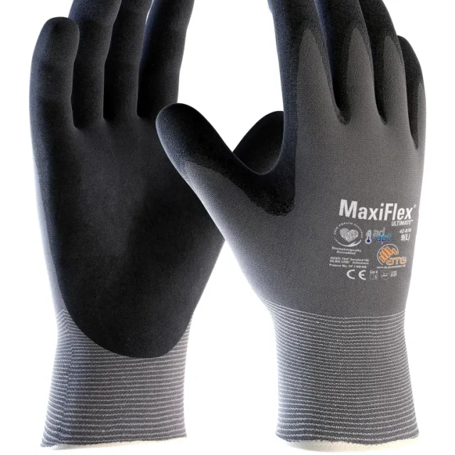 ATG MaxiFlex 42-874 Ultimate Adapt Montagehandske grå/svart 10