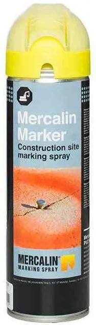Mercalin Marker Märkfärg fluorescerande, 500 ml Gul
