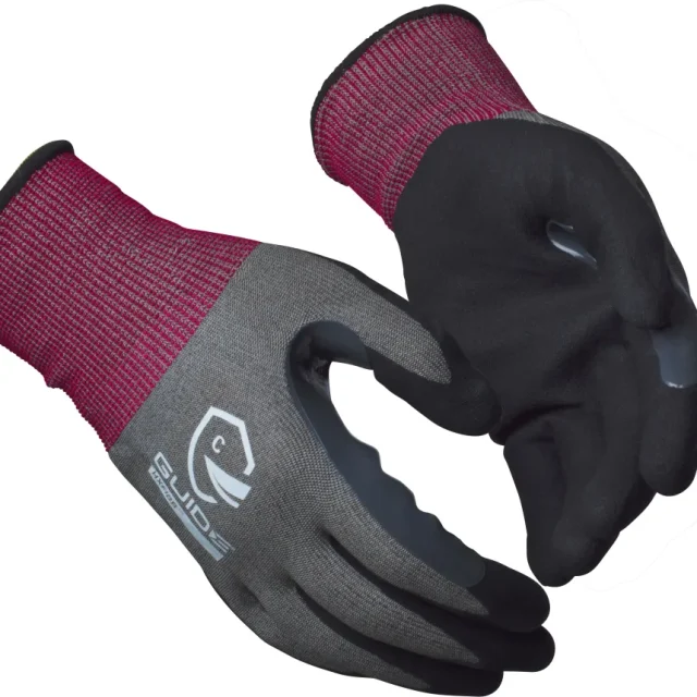 Guide Gloves 6604 Handske nitrildopp, skärskydd C, touch 7