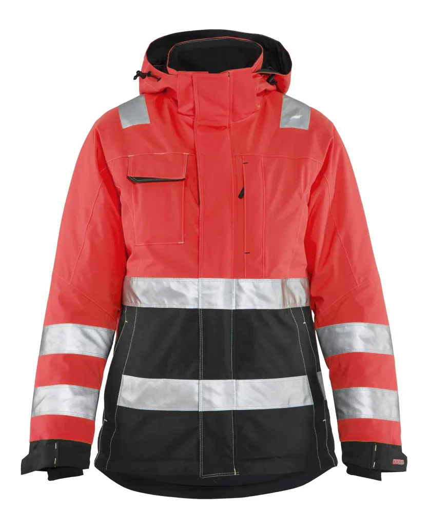 Blåkläder 487219875599L Vinterjacka varsel, röd/svart L