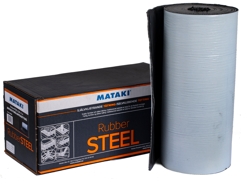 TÄTNING MATAKI RUBBERSTEEL, ANTRACITGRÅ 0,28X5M