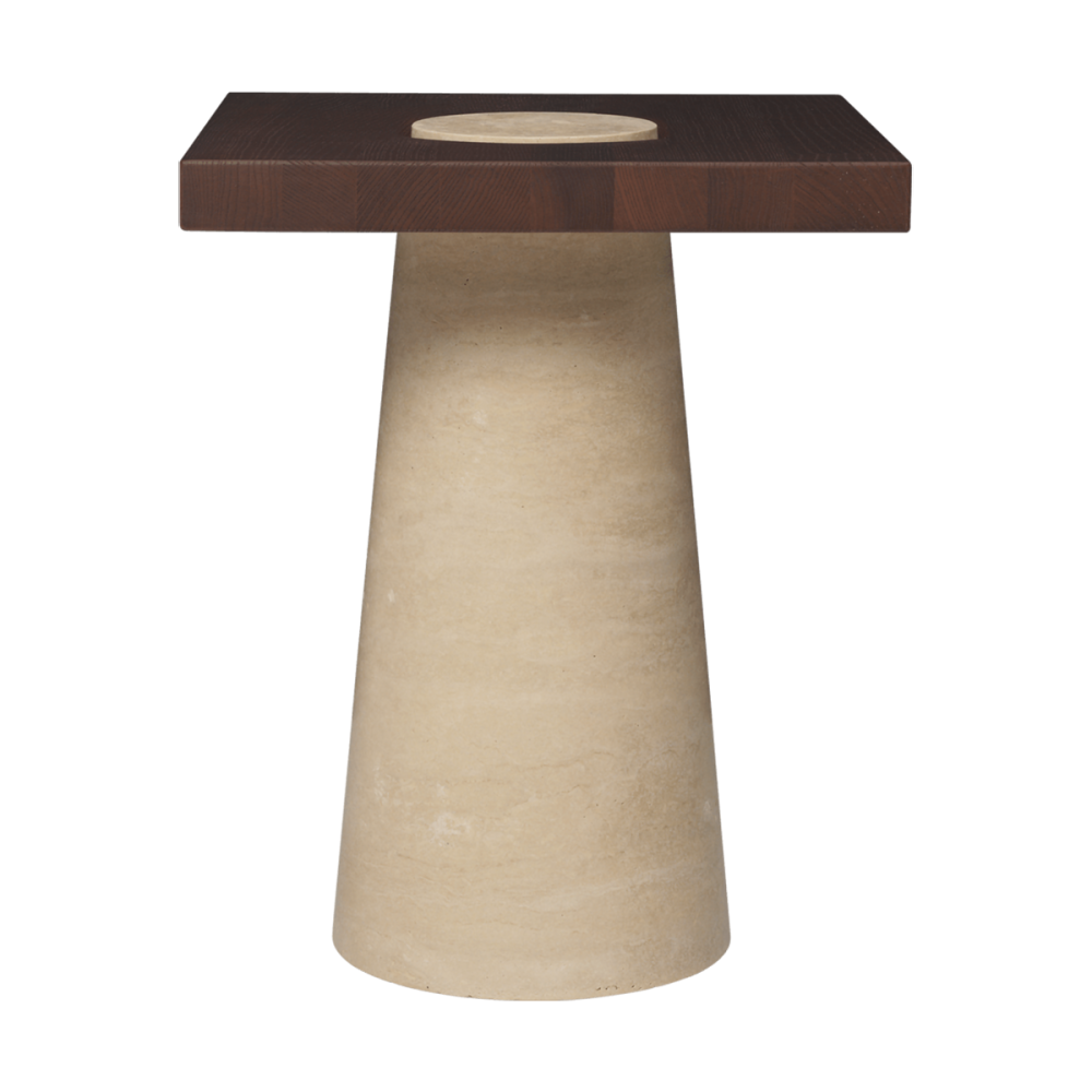 Grova sidobord, Travertine, 40x40x50 cm
