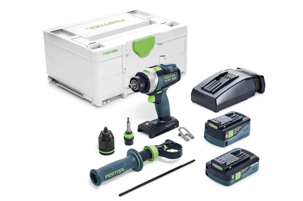 Festool QUADRIVE TPC 18/4 5,0/4,0 I-Plus Slagskruvdragare med batteri och laddare