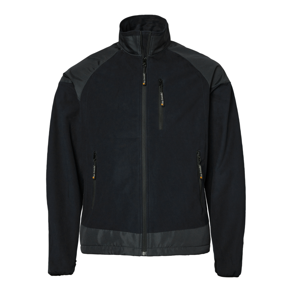 FLEECEJACKA TOP SWEDE 4140 SVART XXXL, VINDSTOPPER