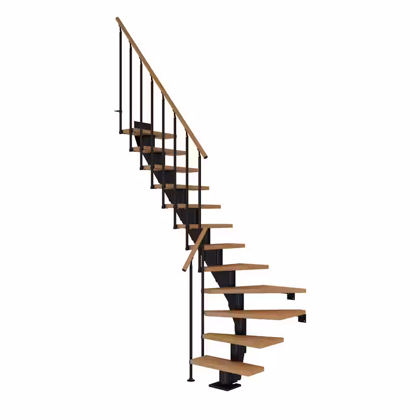 Spartrappa Dolle Frankfurt Ek Oljad 1/4 Classic II Svart, LxB: 2240x790 mm