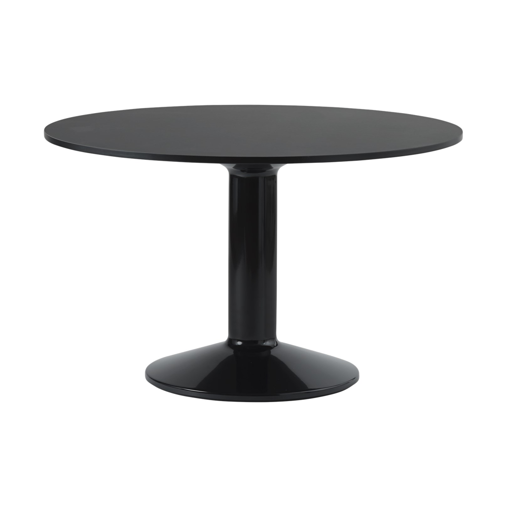 Midst pelarbord, Black linoleum-black, Ø120 cm