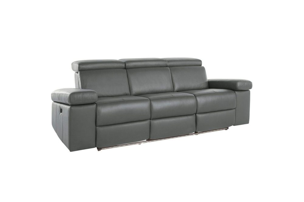Reclinersoffa utan hörn Loft24 3-sitssoffa Rayland Grå