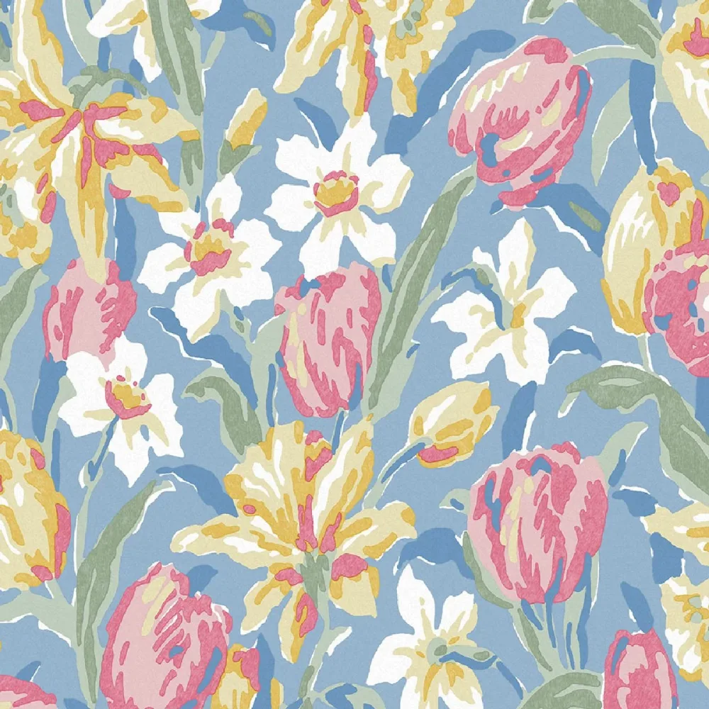 Laura Ashley Vol. 3 Tulips 119847 Blå Tapet | Stuvbutiken - Bild 2