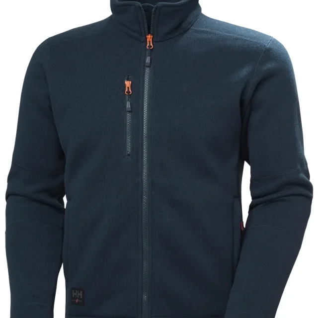 Helly Hansen Workwear Kensington 72250-990 Fleecetröja stickad, helzip Svart