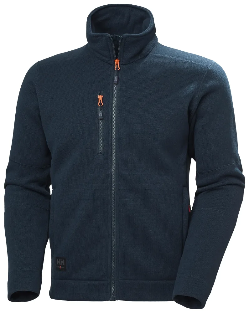 Helly Hansen Workwear Kensington 72250-990 Fleecetröja stickad, helzip Svart