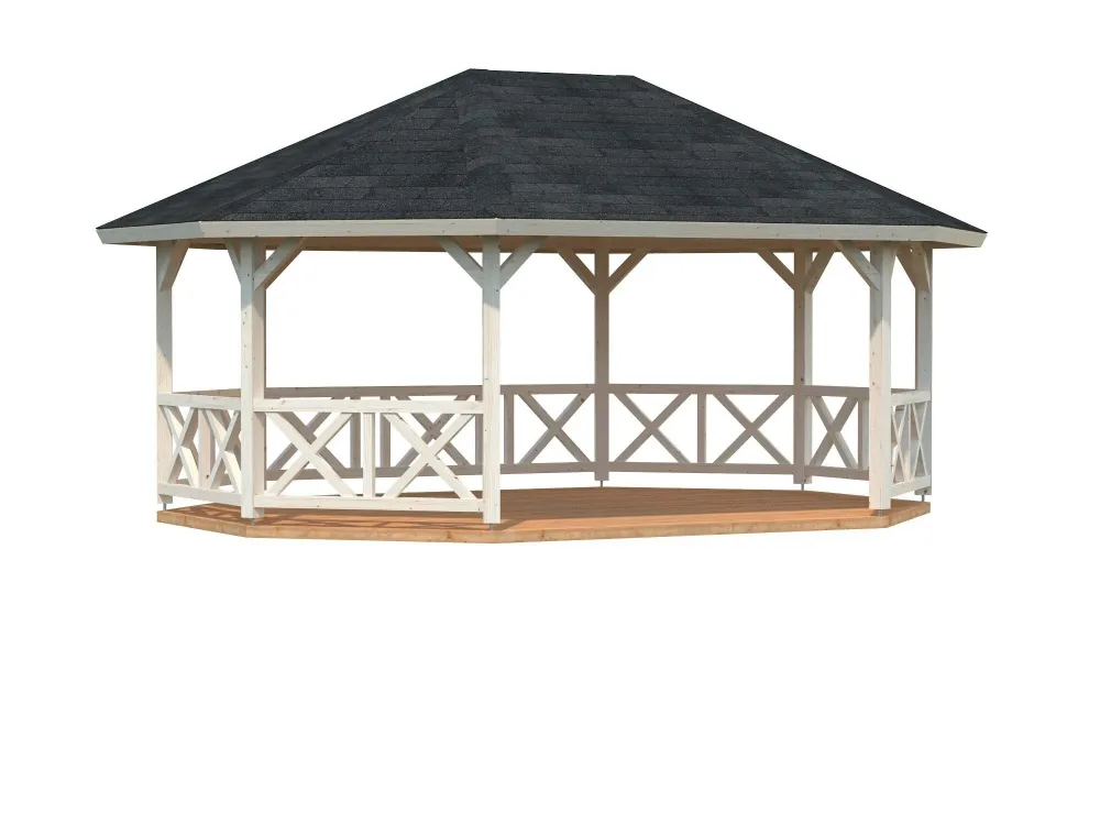 Palmako Betty Paviljong 25 m², utan golv, impregnerad natur