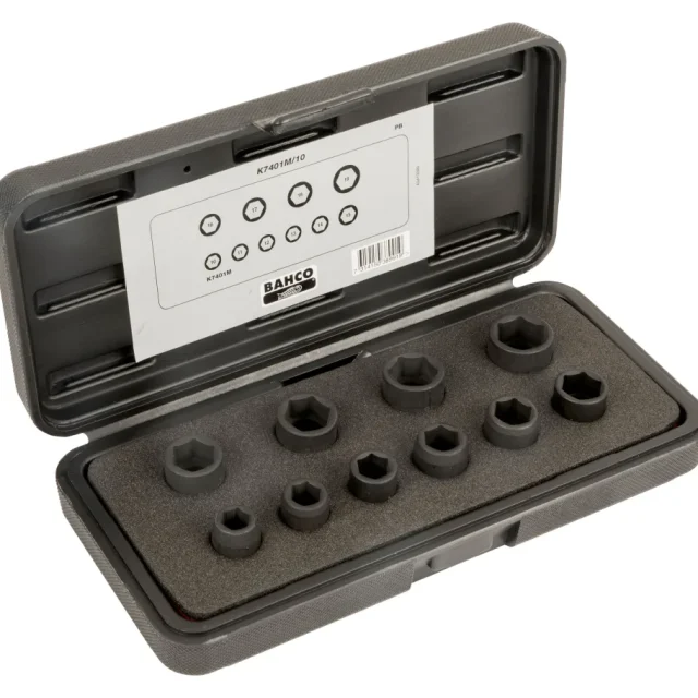Bahco K7401M/10 Krafthylssats 3/8", 10 delar