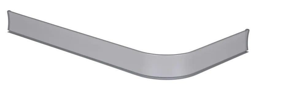 Leijma 8203 Duschsarg vinkel, silver, 93x170 cm Höger
