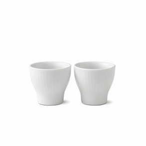 White Fluted äggkopp 2-pack, 5 cm