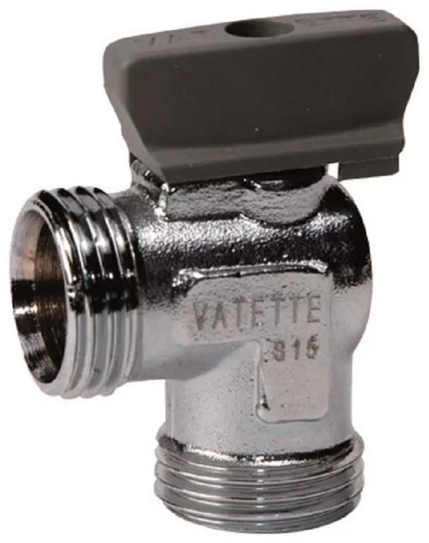 Vatette FG074050308 Kulventil med vred i vinkel, utvändig gänga