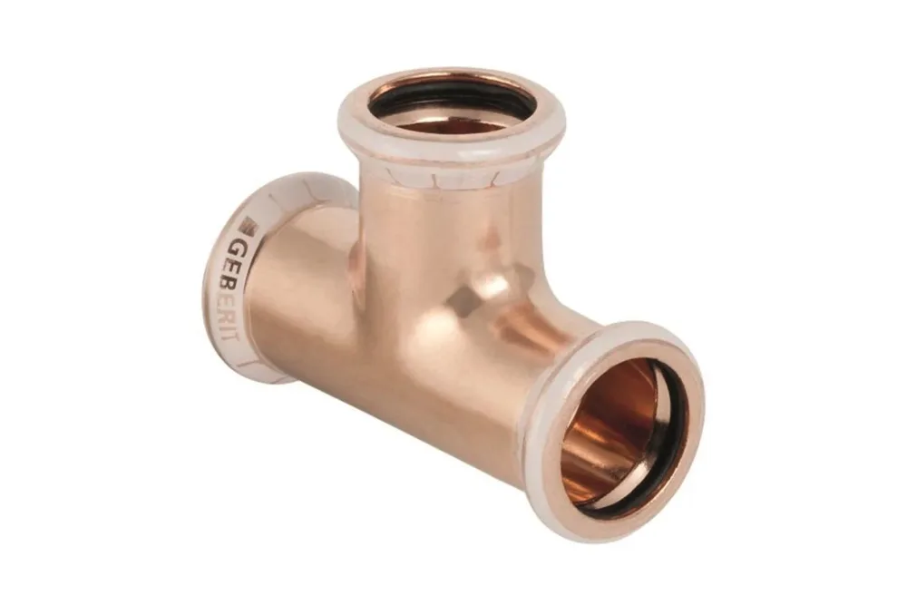 Geberit 1768302 T-rör pressas med M-backar 54 x 54 x 54 mm