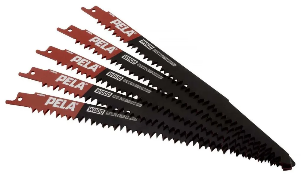 PELA 488392 Tigersågblad 240 mm, 5 TPI, 5-pack