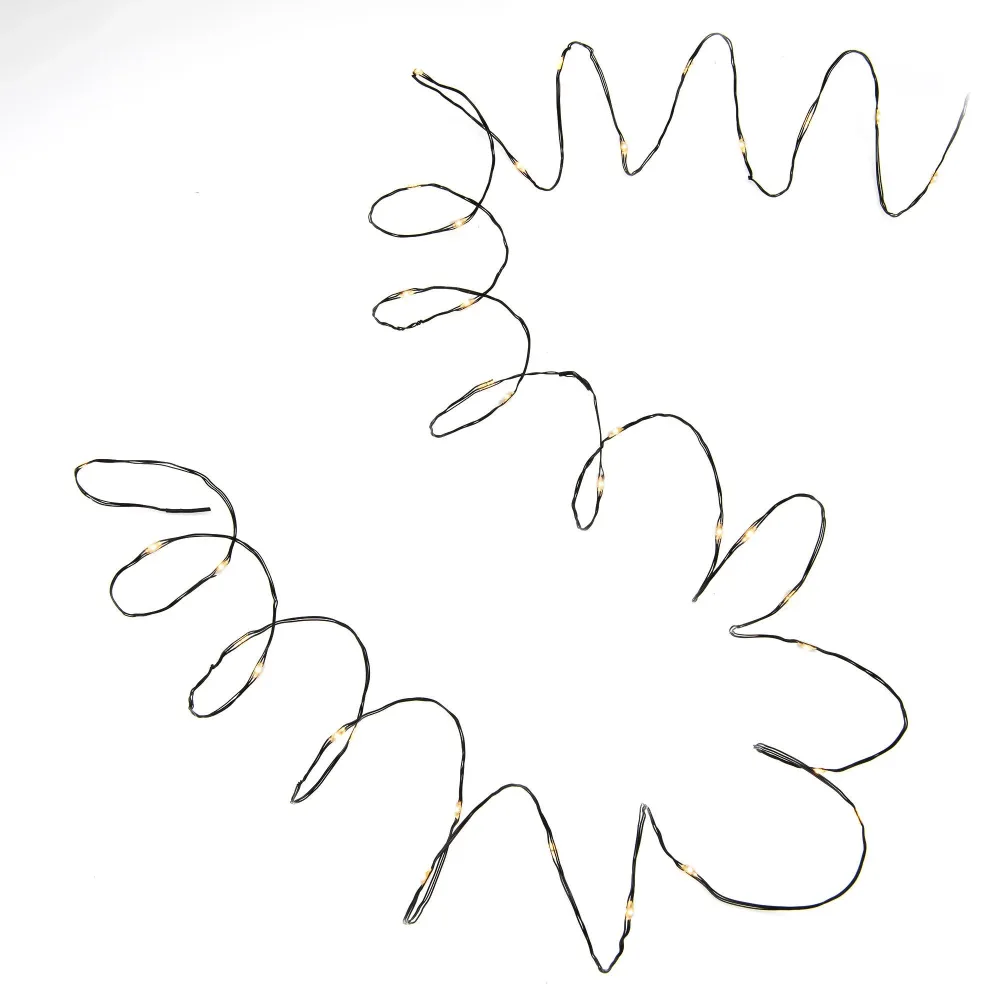 Konstsmide 6386-890 Ljusslinga 4.9 m, 50 LED, micro amber Silverfärgad kabel